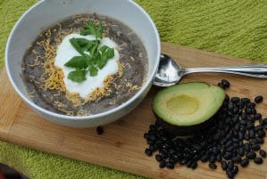 Avocado Flax Black Bean Soup