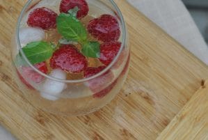 Raspberry Basil Ginger Mocktail
