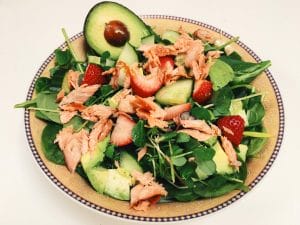 Summer Salad with Smoked Rainbow Trout