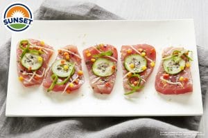 Mediterranean Inspired Tuna Crudo