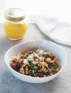 Whole-Grain Pasta with Golden Pesto and Greens
