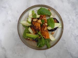 Pan-Fried Butternut Squash And Apple Salad With Roasted Hazelnuts
